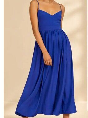 La Ligne | Tracy Midi Dress | Blue | Silk | Medium